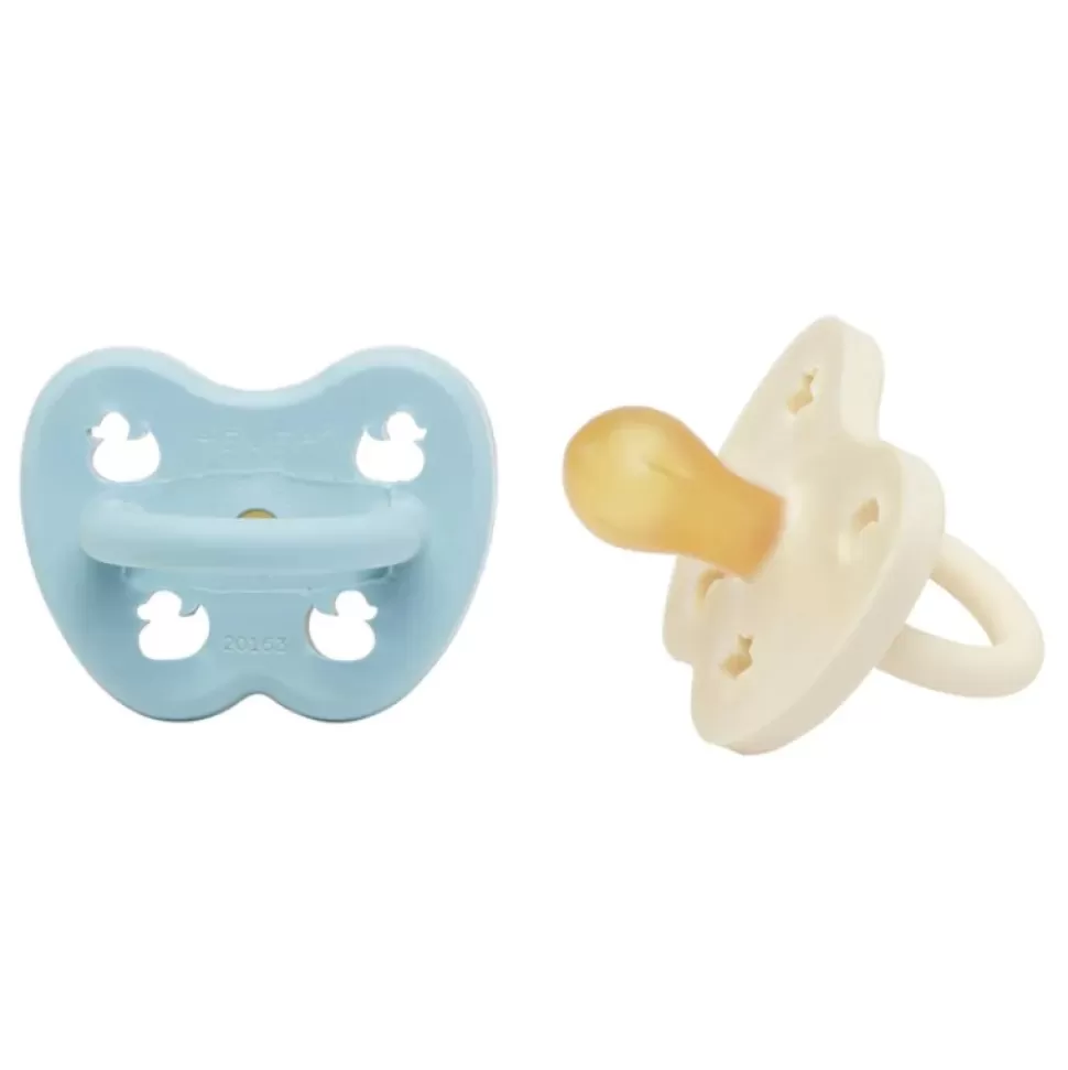 Online Hevea Speentje 0-3 Maanden Rond Duo Baby Blue / Milky White Speentjes